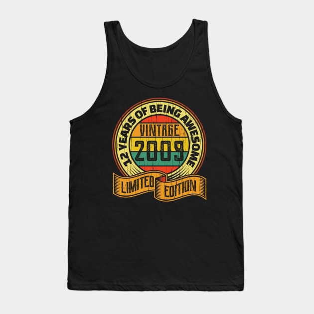 12 years of being awesome vintage 2009 Limited edition Tank Top by aneisha